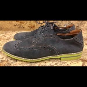 FLORSHEIM BLUE SUEDE WINGTIP DRESS SHOES MEN'S 13M